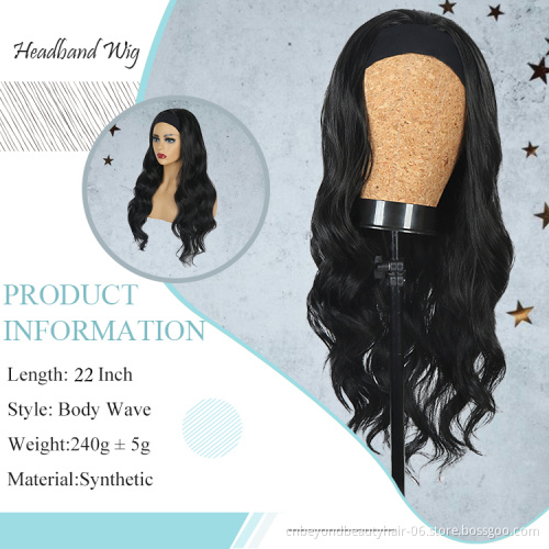 Wholesale price headband wigs Synthetic hair,hair wig with headband,headband wigs for black women